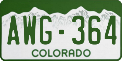 CO license plate AWG364