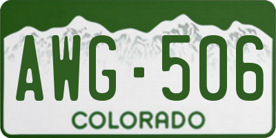 CO license plate AWG506