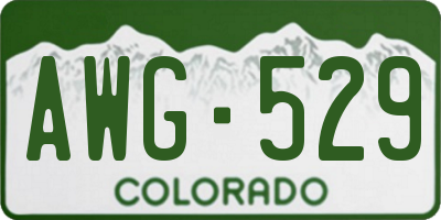 CO license plate AWG529