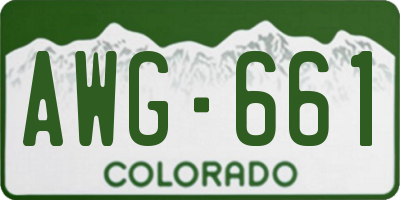 CO license plate AWG661