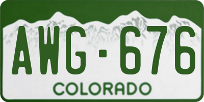 CO license plate AWG676