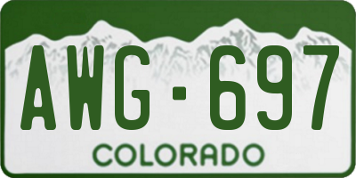 CO license plate AWG697