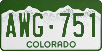 CO license plate AWG751