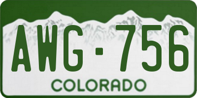 CO license plate AWG756