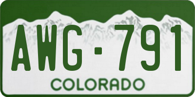 CO license plate AWG791