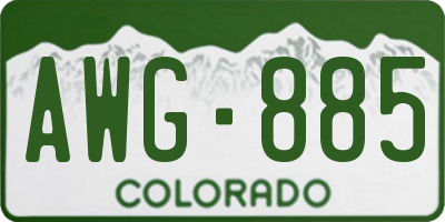 CO license plate AWG885