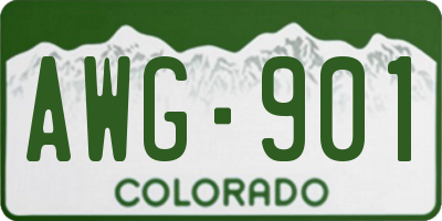 CO license plate AWG901