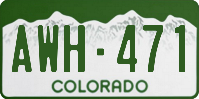 CO license plate AWH471