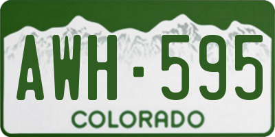 CO license plate AWH595