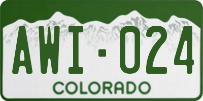 CO license plate AWI024