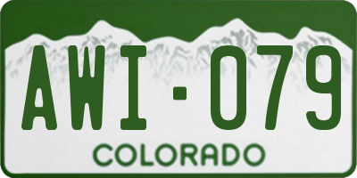 CO license plate AWI079