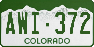 CO license plate AWI372