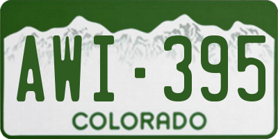 CO license plate AWI395