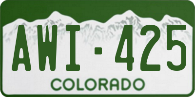 CO license plate AWI425