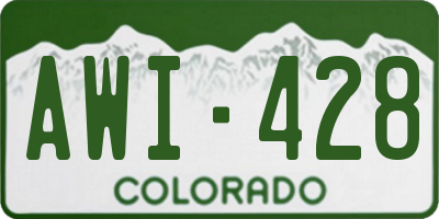 CO license plate AWI428