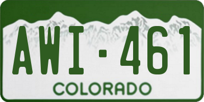 CO license plate AWI461