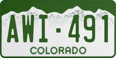 CO license plate AWI491