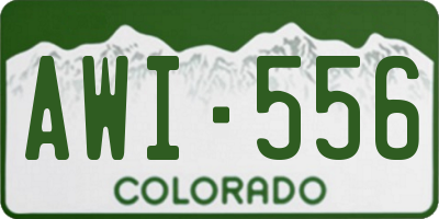 CO license plate AWI556