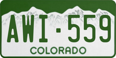 CO license plate AWI559