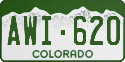 CO license plate AWI620