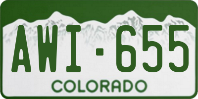 CO license plate AWI655