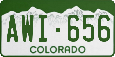 CO license plate AWI656