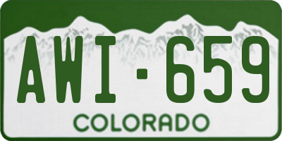 CO license plate AWI659
