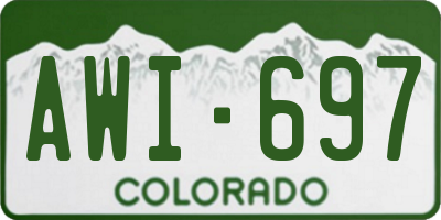 CO license plate AWI697
