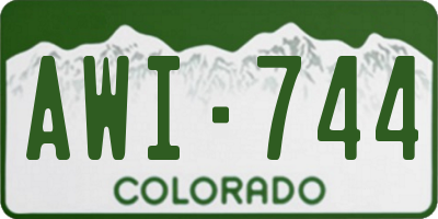 CO license plate AWI744