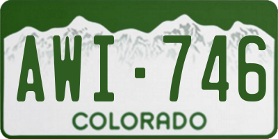 CO license plate AWI746