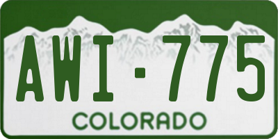 CO license plate AWI775