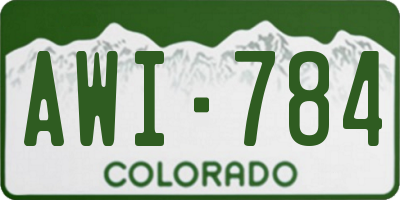 CO license plate AWI784