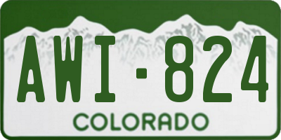 CO license plate AWI824