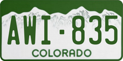 CO license plate AWI835