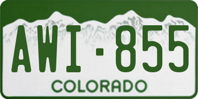 CO license plate AWI855