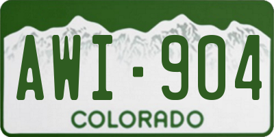 CO license plate AWI904