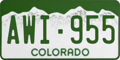 CO license plate AWI955