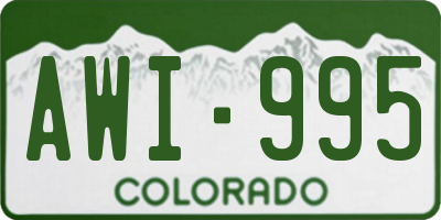 CO license plate AWI995