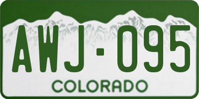CO license plate AWJ095