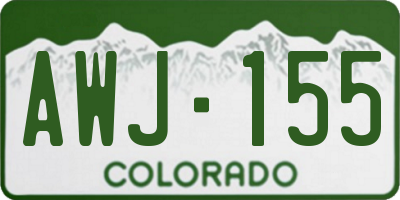 CO license plate AWJ155