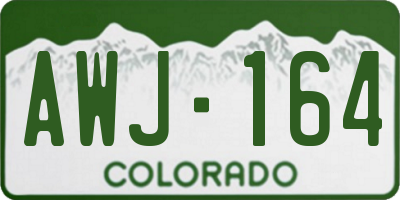 CO license plate AWJ164