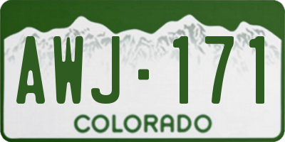 CO license plate AWJ171