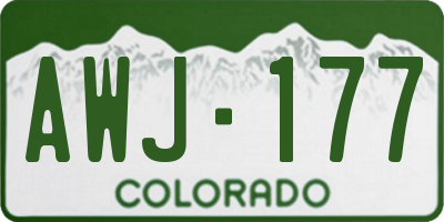 CO license plate AWJ177