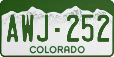 CO license plate AWJ252