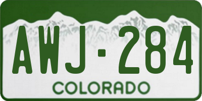 CO license plate AWJ284