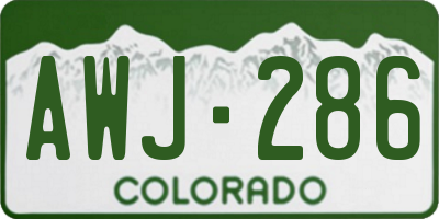 CO license plate AWJ286
