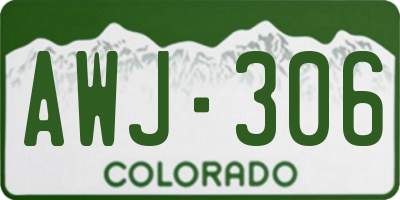 CO license plate AWJ306