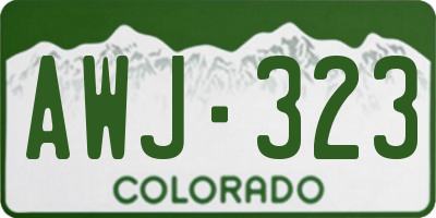 CO license plate AWJ323