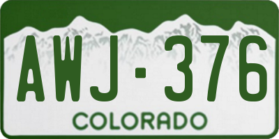 CO license plate AWJ376