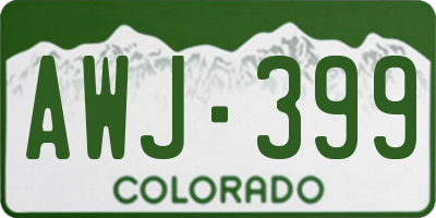 CO license plate AWJ399